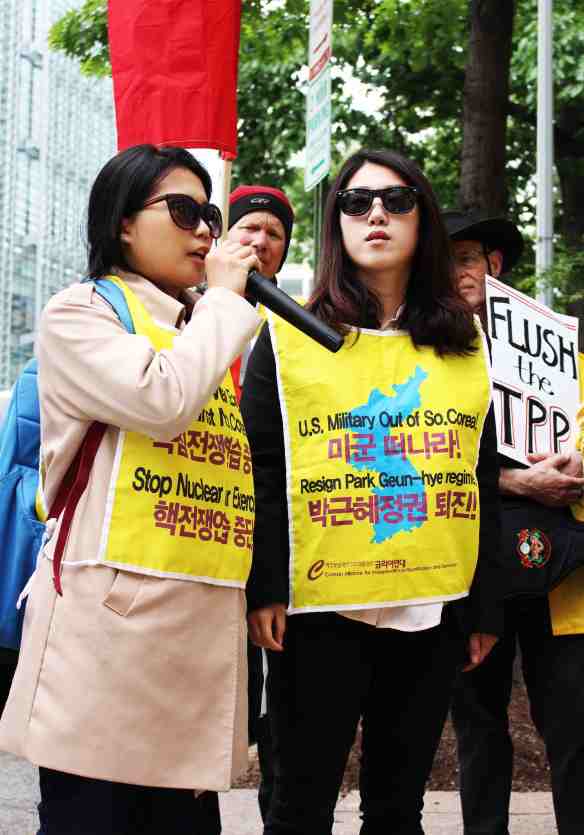 Women from South Korea speak out against free trade agreements