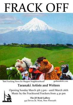 Frack Off show poster 5 to 26 march 2017 opening 5march 3pm